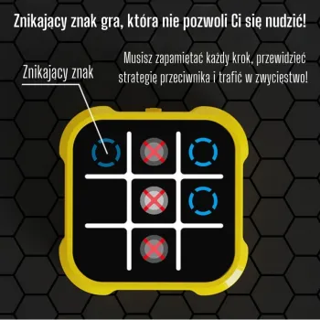 WOOPIE Gra Elektroniczna Kółko i Krzyżyk Logiczna Edukacyjna 4w1