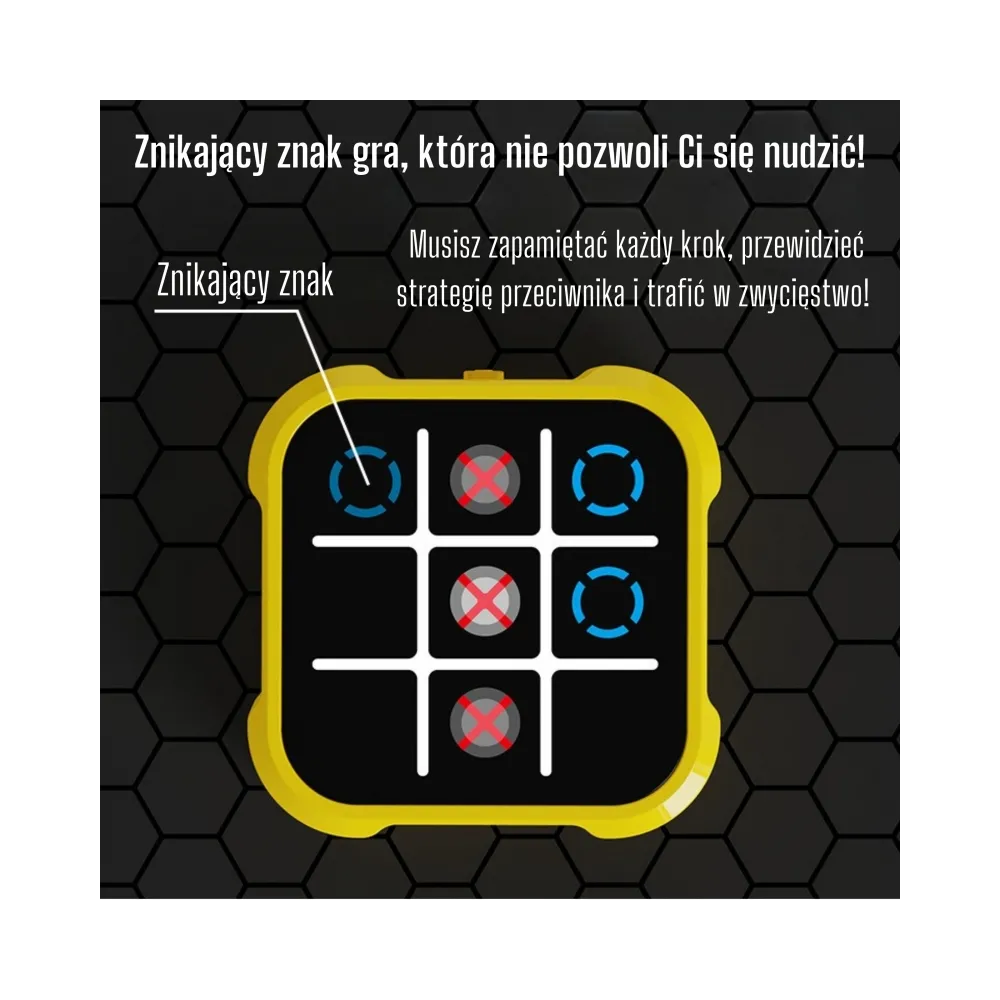 WOOPIE Gra Elektroniczna Kółko i Krzyżyk Logiczna Edukacyjna 4w1