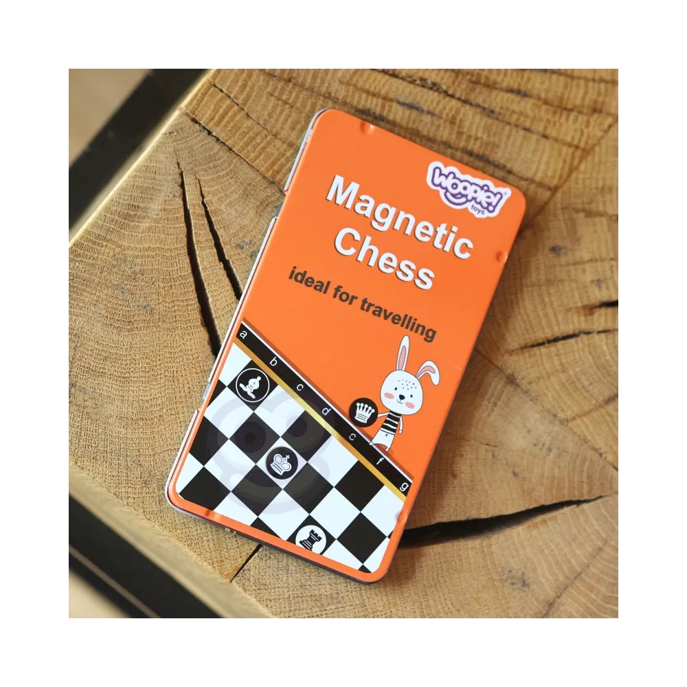 WOOPIE IQ Gra Szachy Warcaby Magnetyczne 2w1 Podróżna Kieszonkowa 5 sztuk