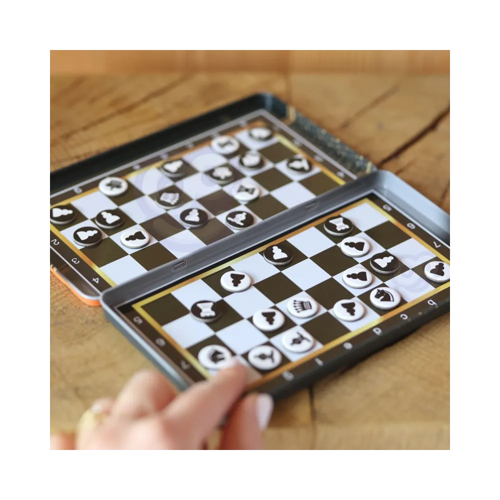 WOOPIE IQ Gra Szachy Warcaby Magnetyczne 2w1 Podróżna Kieszonkowa 5 sztuk