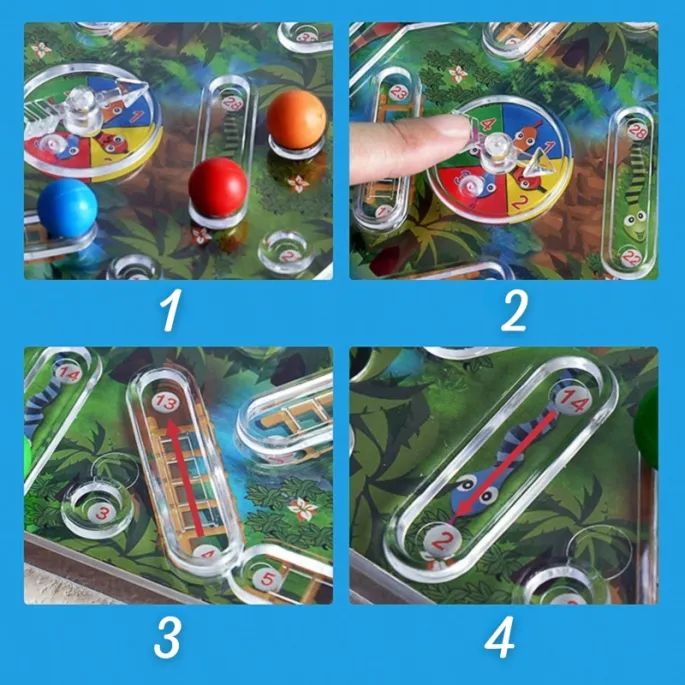 Wbudowany spinner w grze Węże i Drabiny 3D od Woopie