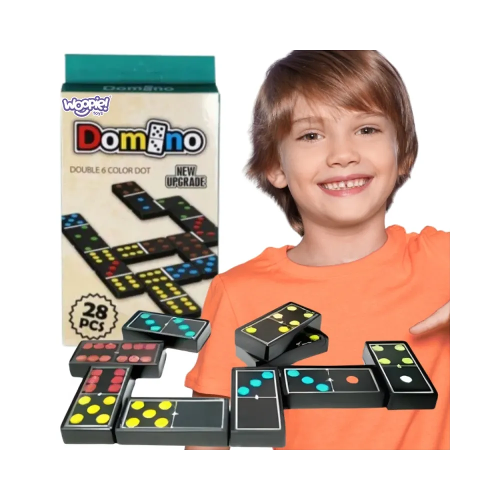 WOOPIE Domino Gra Logiczna Rodzinna 28 Klocków