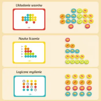 WOOPIE Gra Logiczna Edukacyjna Sorter Klasyfikacja Kolorów