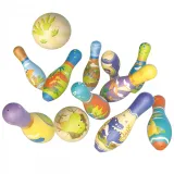 WOOPIE Gra Zręcznościowa Kręgle Miękkie Soft Dinozaury Zestaw 12el.