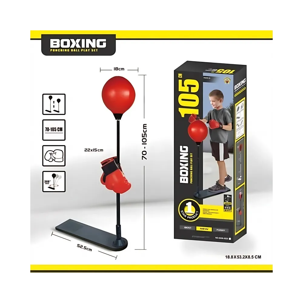 Nadmuchiwana gruszka z rękawicami bokserskimi