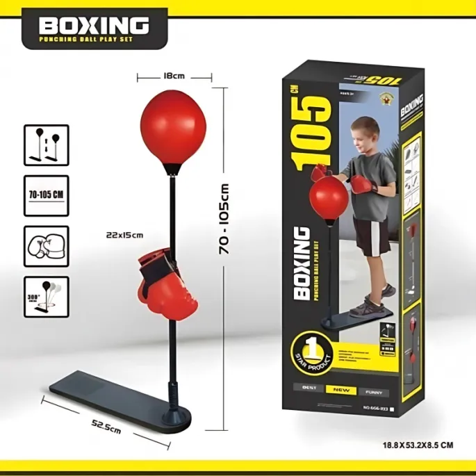 Nadmuchiwana gruszka z rękawicami bokserskimi