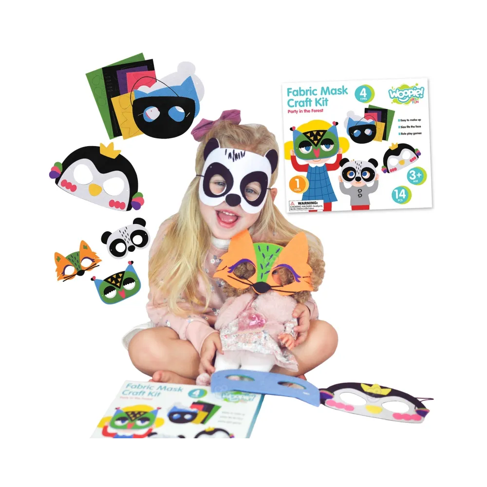 WOOPIE ART&FUN Zestaw Kreatywny Maski Filcowe Zrób to Sam 4 szt.