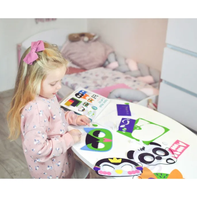 Filcowe maski do samodzielnego wykonania przez dzieci