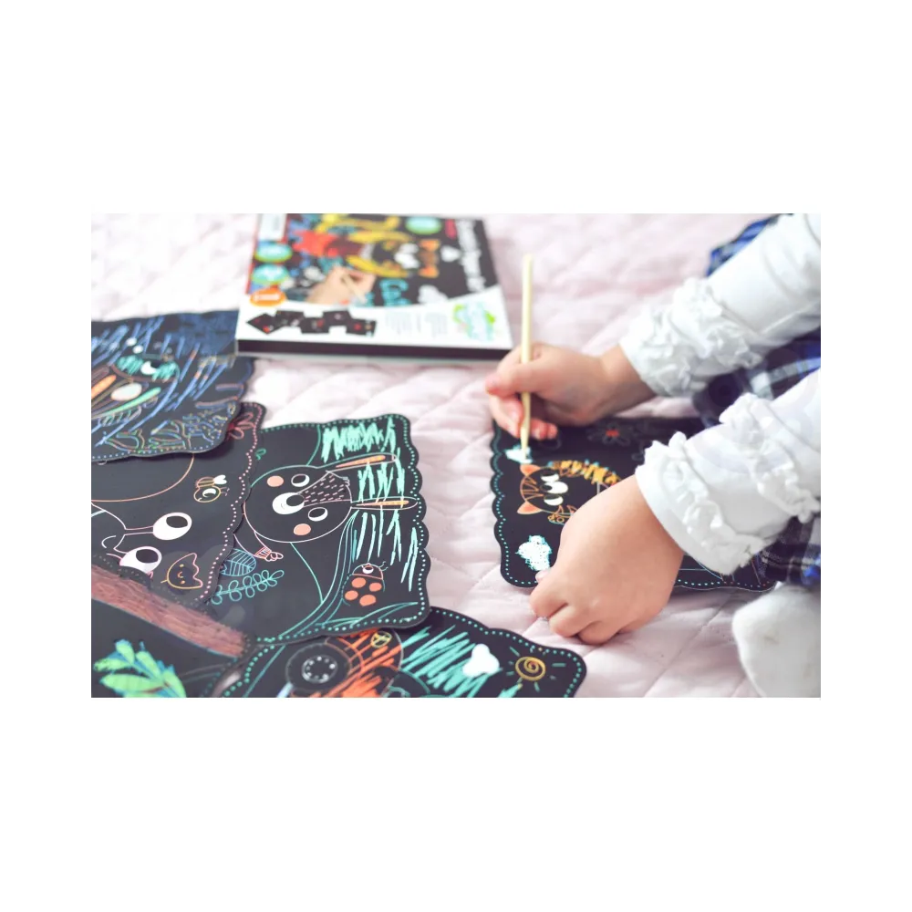 WOOPIE ART&FUN Zestaw Kreatywny Wydrapywanki dla Dzieci 7 el.