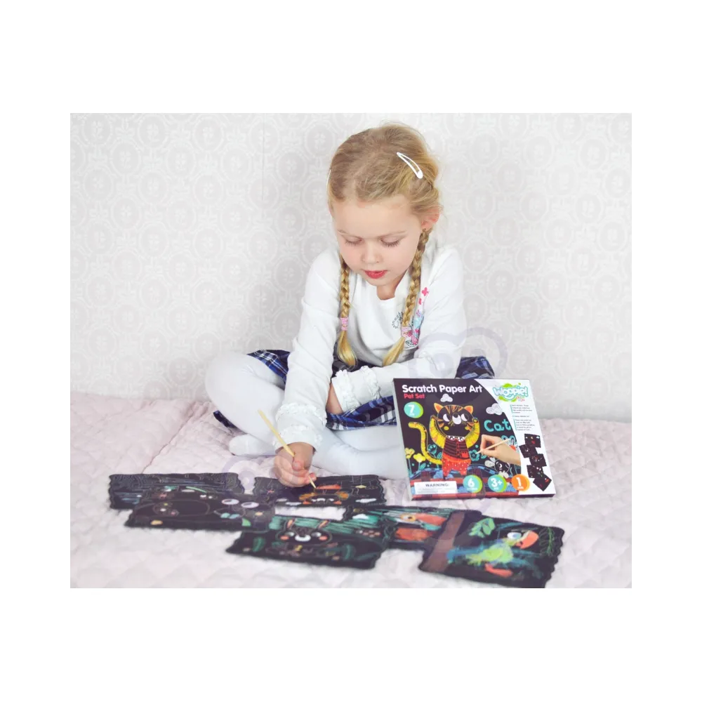 WOOPIE ART&FUN Zestaw Kreatywny Wydrapywanki dla Dzieci 7 el.