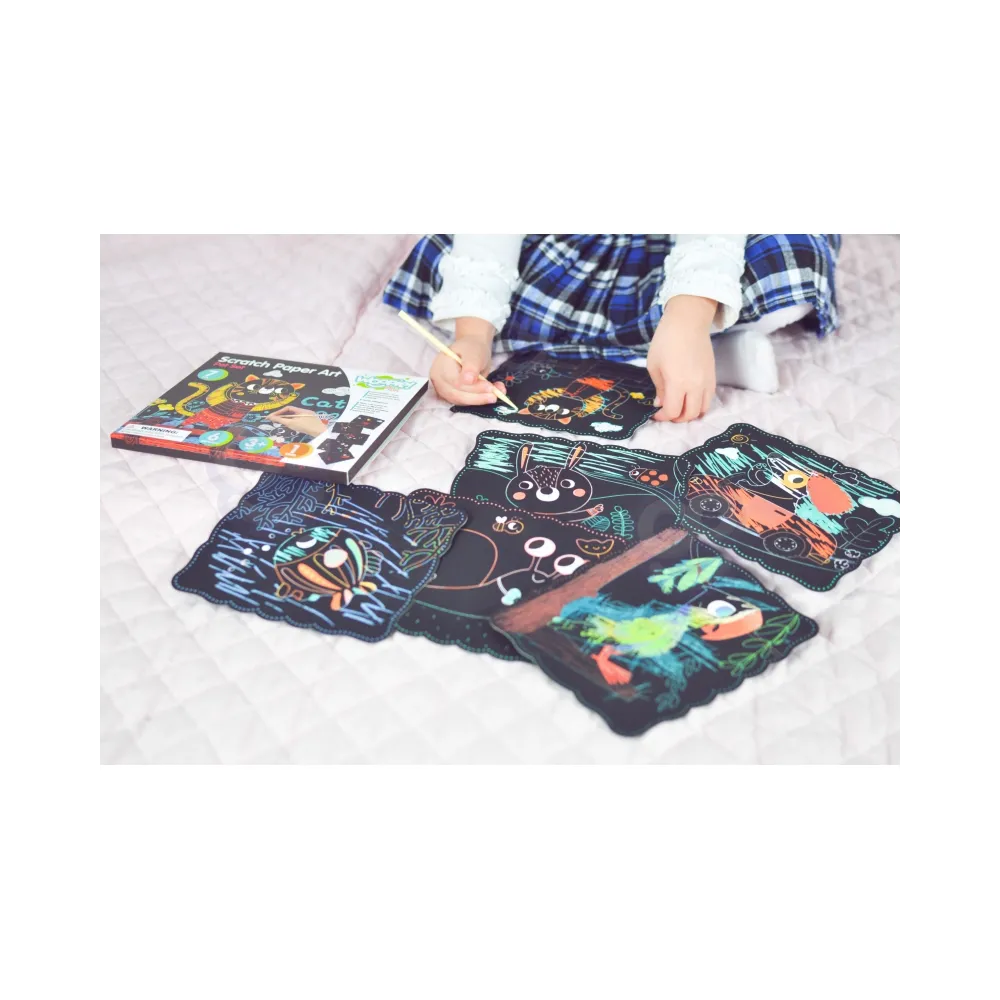 WOOPIE ART&FUN Zestaw Kreatywny Wydrapywanki dla Dzieci 7 el.