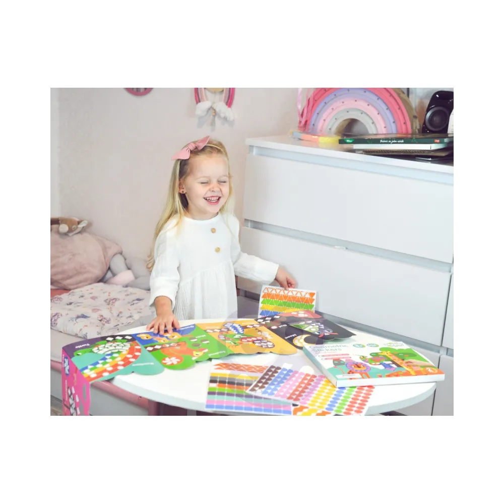 WOOPIE ART&FUN Naklejki Zestaw Dopasuj Kształty i Kolory Wyklejanka Zwierzątka 504 el.