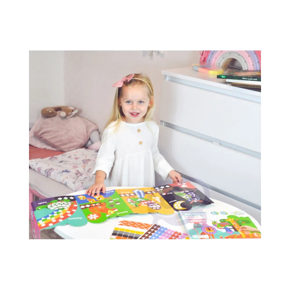 WOOPIE ART&FUN Naklejki Zestaw Dopasuj Kształty i Kolory Wyklejanka Zwierzątka 504 el.