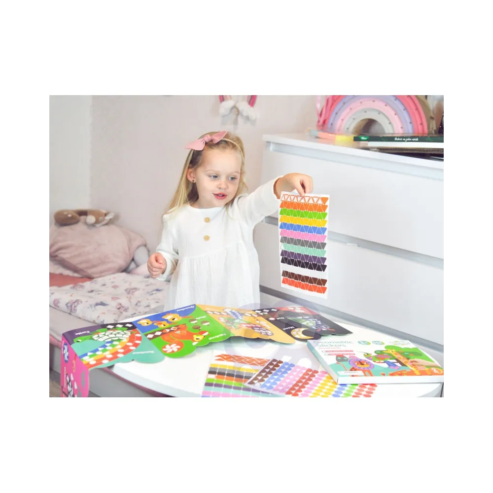 WOOPIE ART&FUN Naklejki Zestaw Dopasuj Kształty i Kolory Wyklejanka Zwierzątka 504 el.