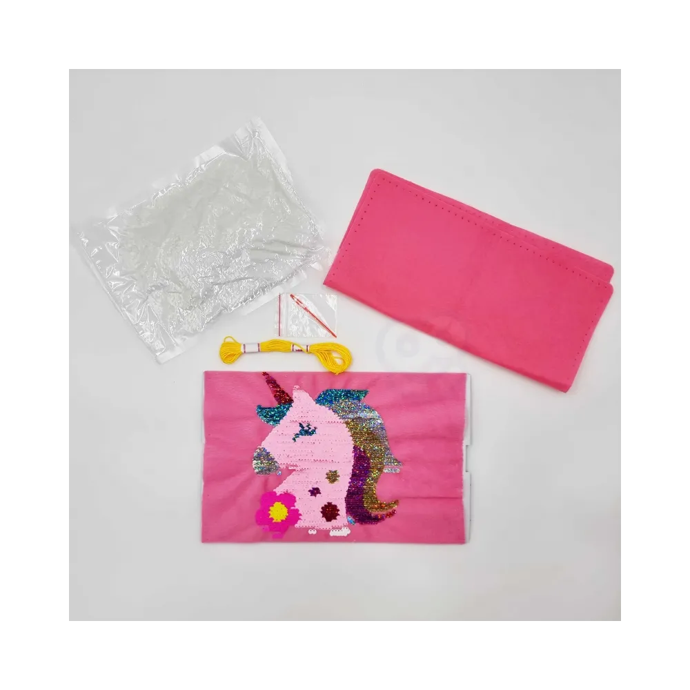 WOOPIE ART&FUN Zestaw Kreatywny Poduszka do Ozdobienia Jednorożec