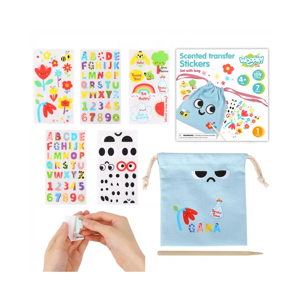 WOOPIE ART&FUN Zestaw Kreatywny Zrób Torebkę Dekorowanie Woreczka Imię Dziecka DIY