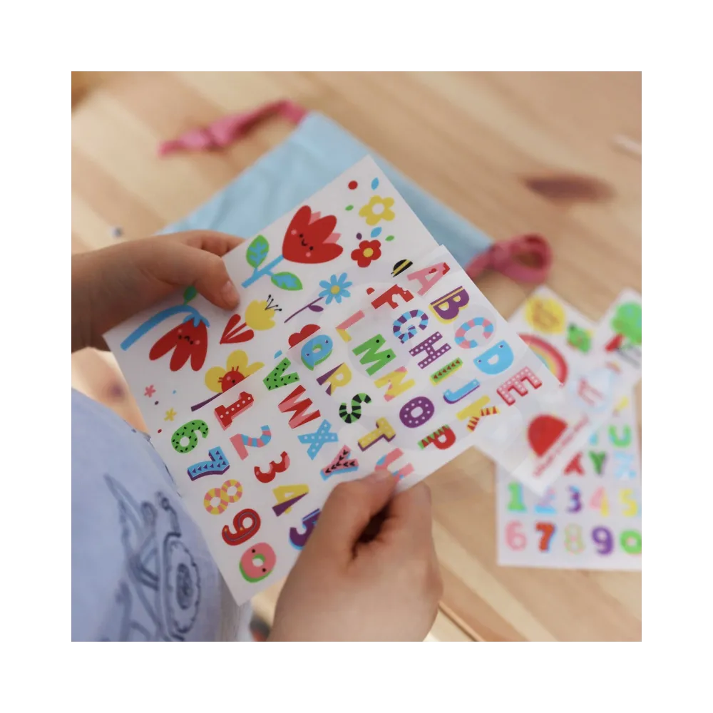 WOOPIE ART&FUN Zestaw Kreatywny Zrób Torebkę Dekorowanie Woreczka Imię Dziecka DIY