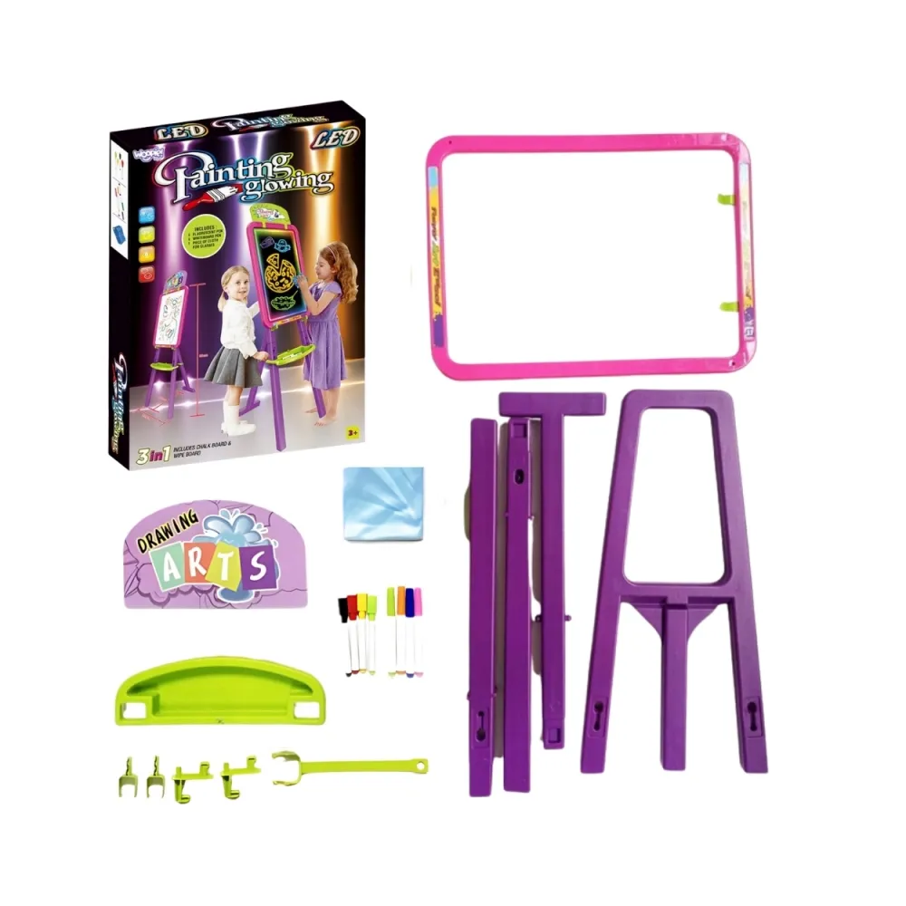 WOOPIE Tablica 3w1 Magnetyczna Suchościeralna Malowanie Światłem