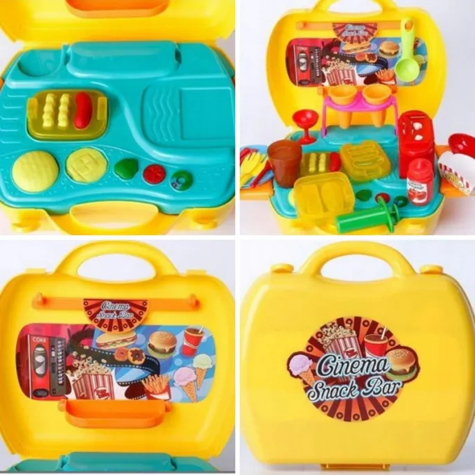 Dziecięca walizka z akcesoriami do tworzenia przekąsek.