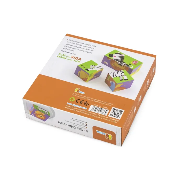 Ekologiczna układanka ZOO z kolorowymi zwierzętami