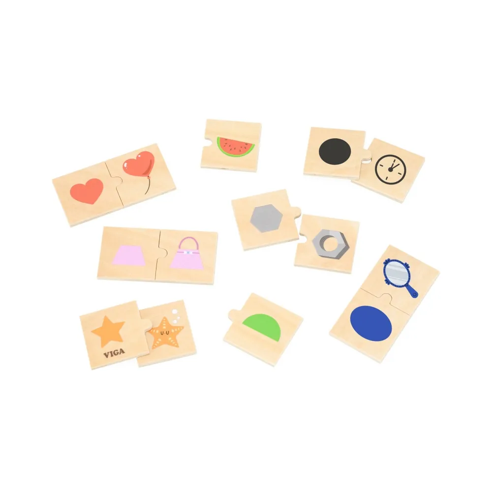 VIGA Zestaw Puzzle Łączenie Kształtów i Przedmiotów