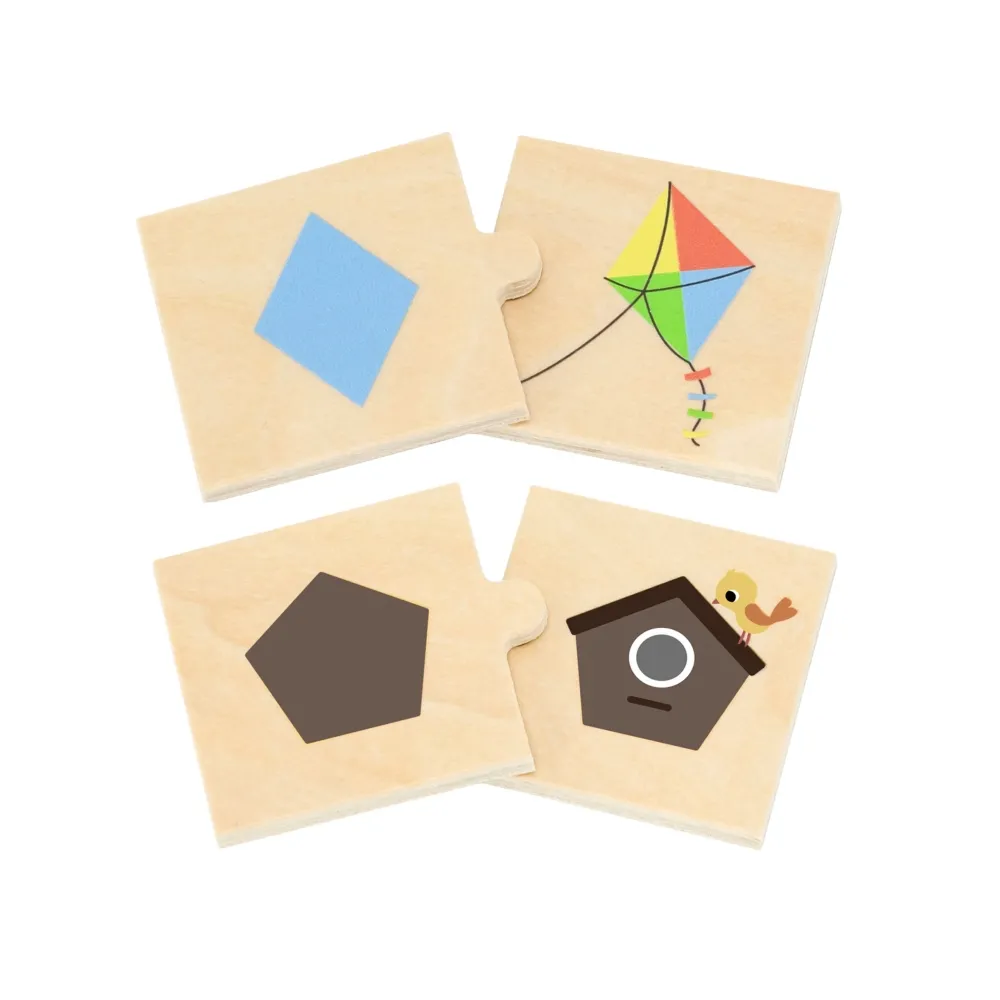 VIGA Zestaw Puzzle Łączenie Kształtów i Przedmiotów