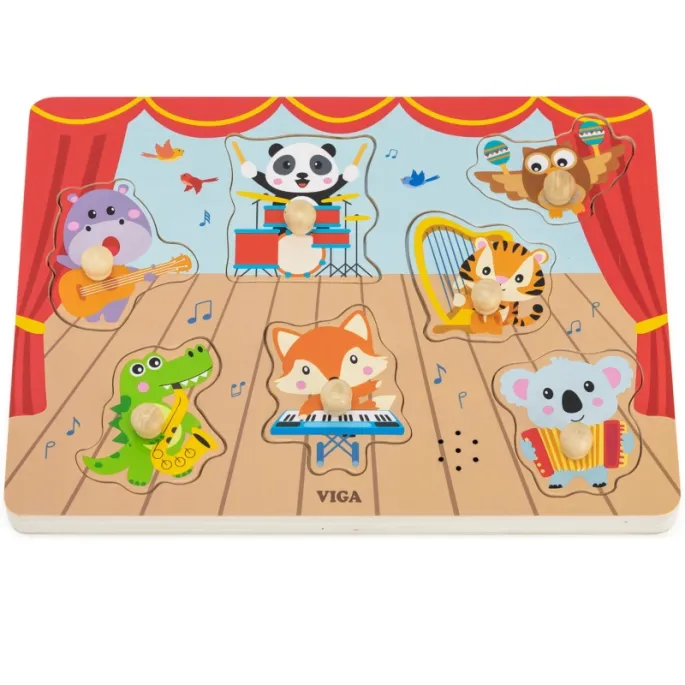 Interaktywne puzzle z realistycznymi dźwiękami instrumentów