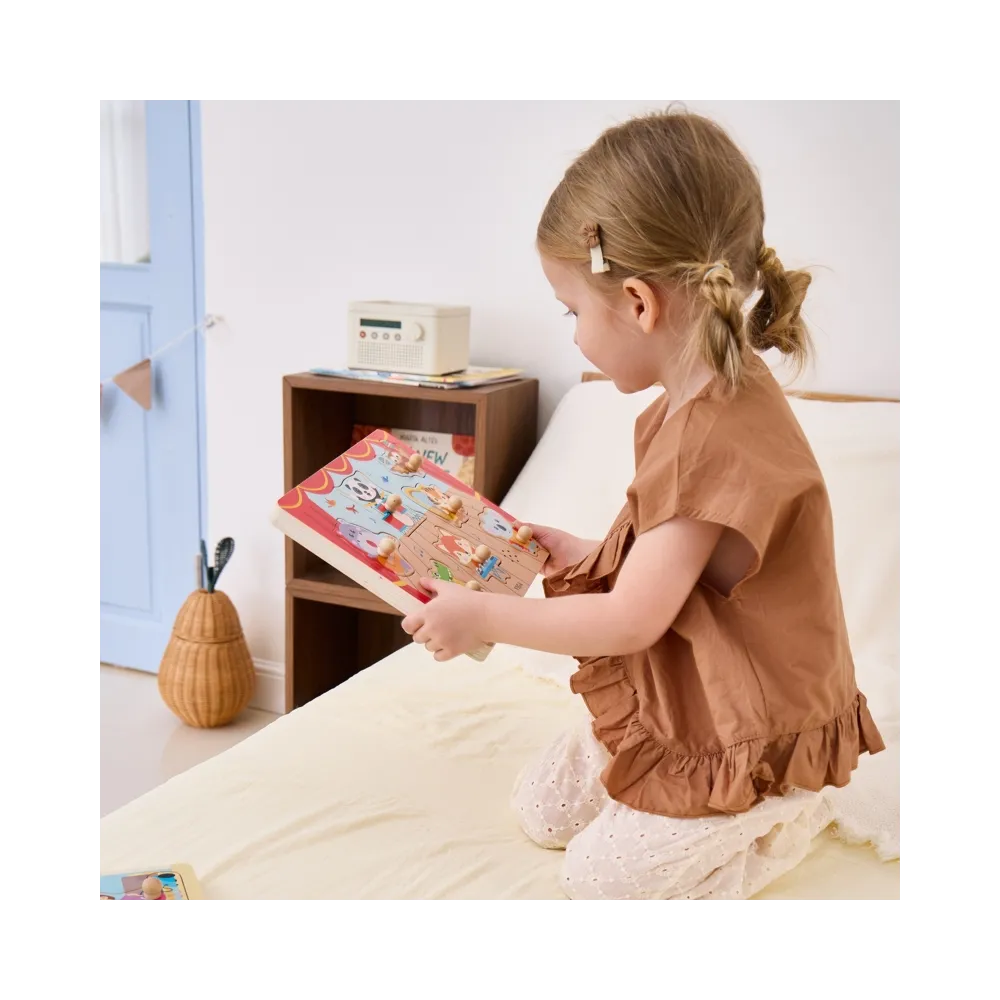 VIGA Puzzle Dźwiękowe Dopasuj Muzykujące Zwierzęta