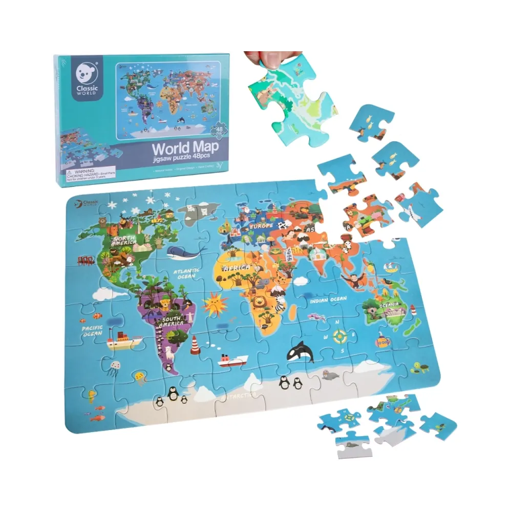 CLASSIC WORLD Puzzle Drewniane Mapa Świata