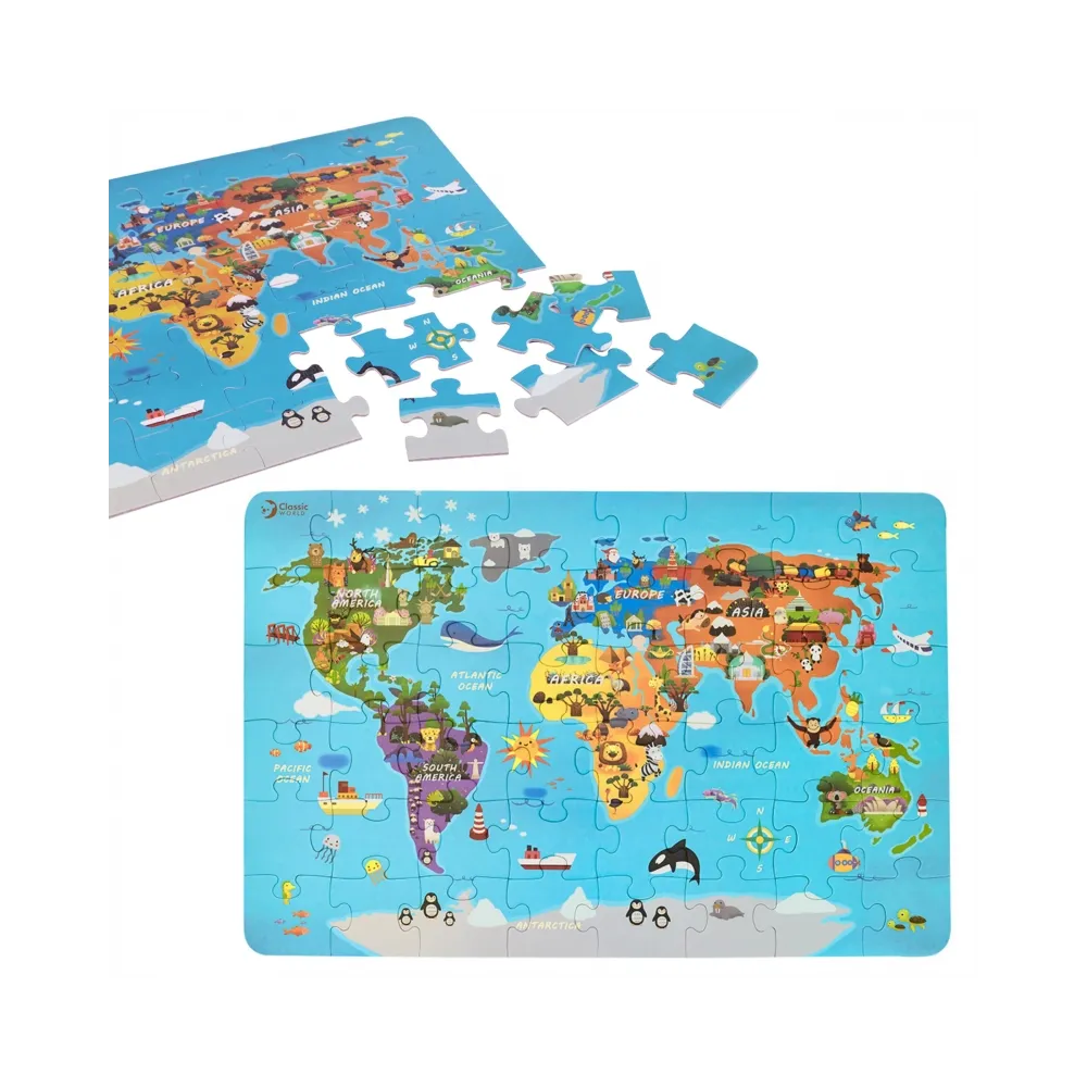 CLASSIC WORLD Puzzle Drewniane Mapa Świata