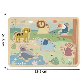TOOKY TOY Drewniane Interaktywne Puzzle Zwierzątka
