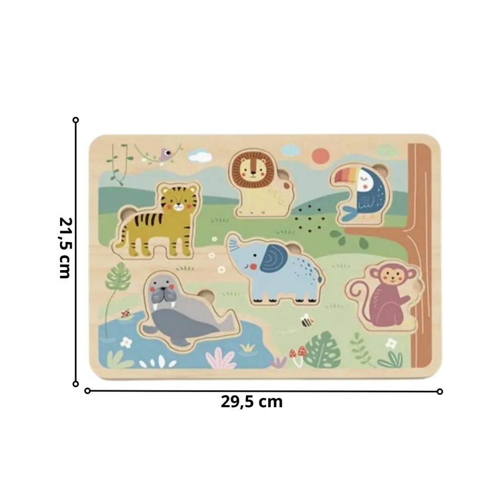 TOOKY TOY Drewniane Interaktywne Puzzle Zwierzątka