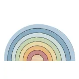 TOOKY TOY Pastelowa Układanka Drewniane Klocki Montessori Tęcza