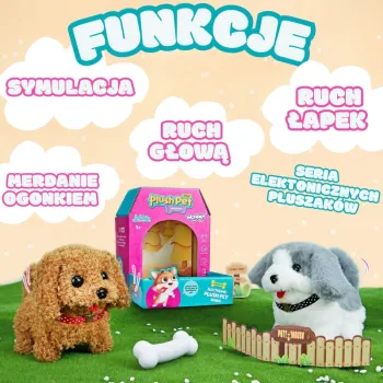 Realistyczny interaktywny piesek z dźwiękami szczekania