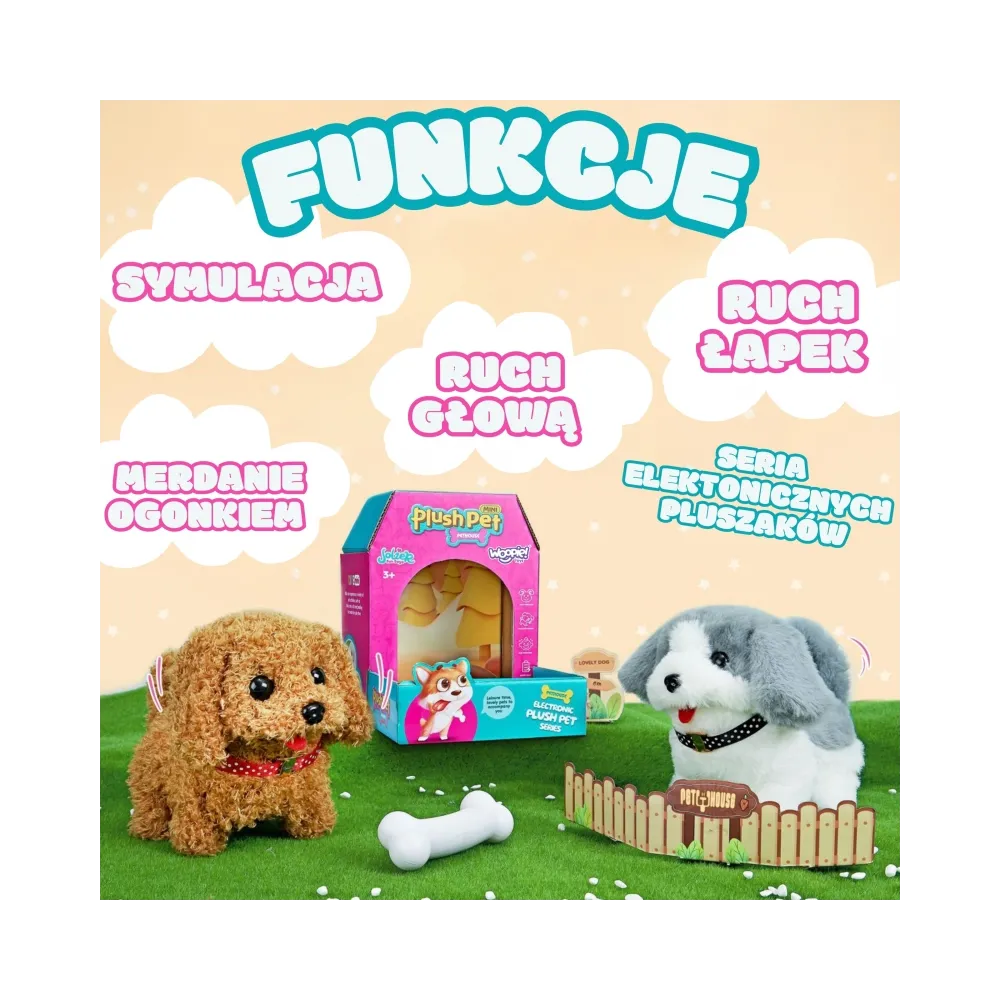 Realistyczny interaktywny piesek z dźwiękami szczekania