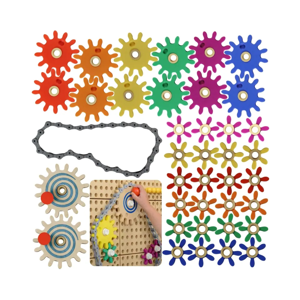 MASTERKIDZ Koła Zębate Zbuduj Własny Mechanizm - Tablica Naukowo-Kreatywna STEM