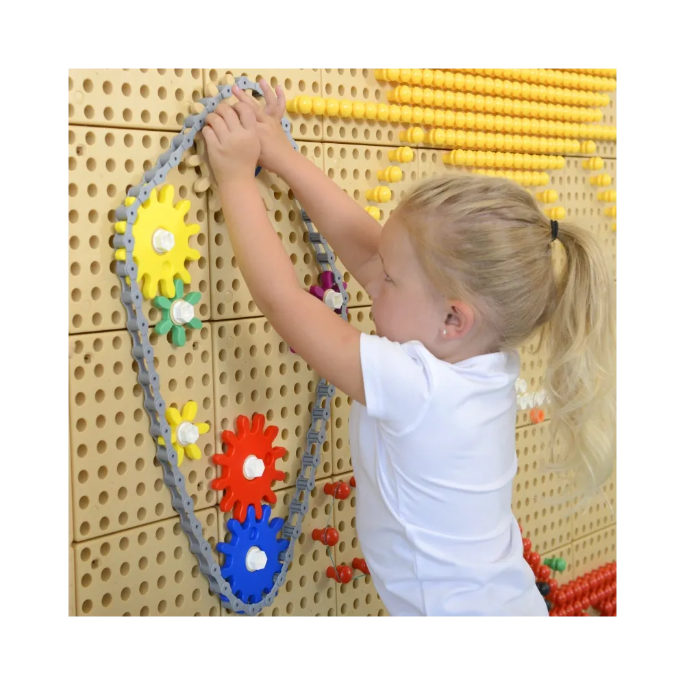 MASTERKIDZ Koła Zębate Zbuduj Własny Mechanizm - Tablica Naukowo-Kreatywna STEM