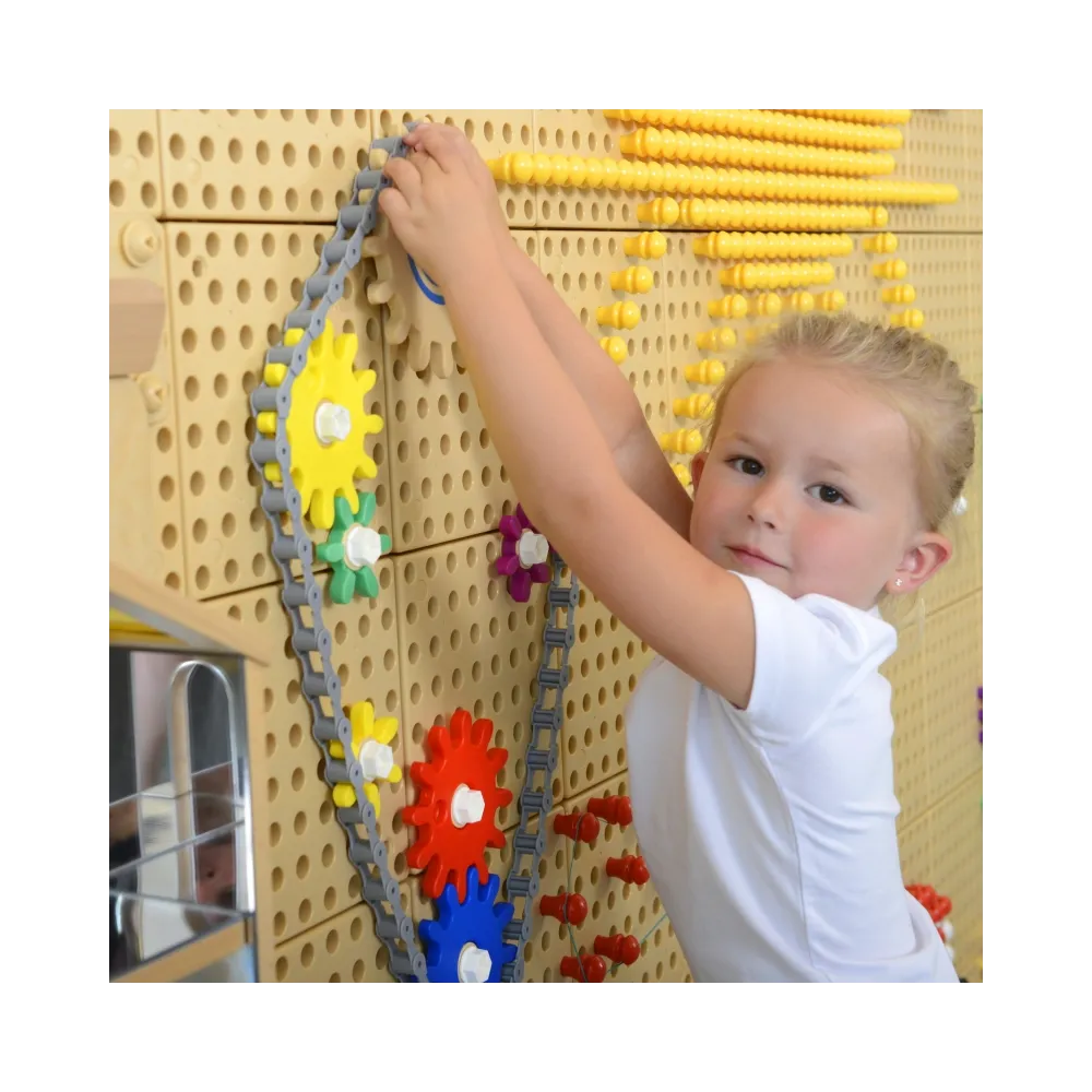 MASTERKIDZ Koła Zębate Zbuduj Własny Mechanizm - Tablica Naukowo-Kreatywna STEM