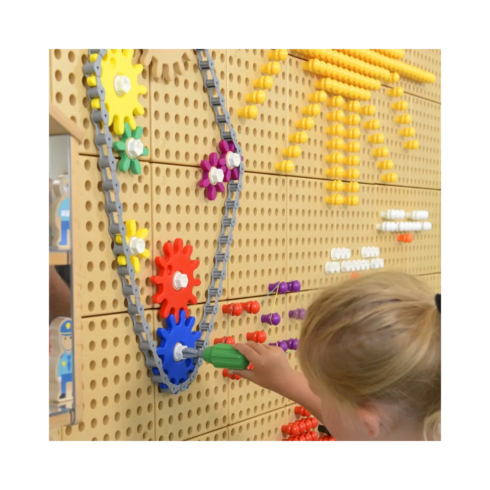 MASTERKIDZ Koła Zębate Zbuduj Własny Mechanizm - Tablica Naukowo-Kreatywna STEM