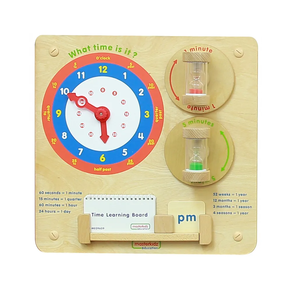 MASTERKIDZ Nauka O Czasie Czytanie Godziny - Tablica Edukacyjna