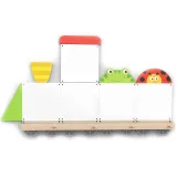 Edukacyjny zestaw pociąg z tablicami do rysowania i pisania.