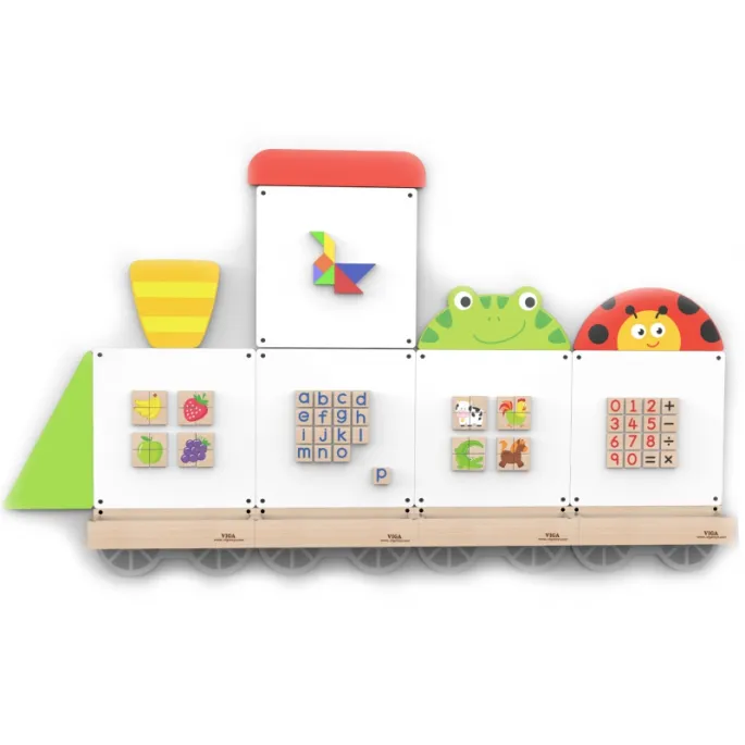 Pociąg zwierzątka z magnetycznymi tablicami dla dzieci.