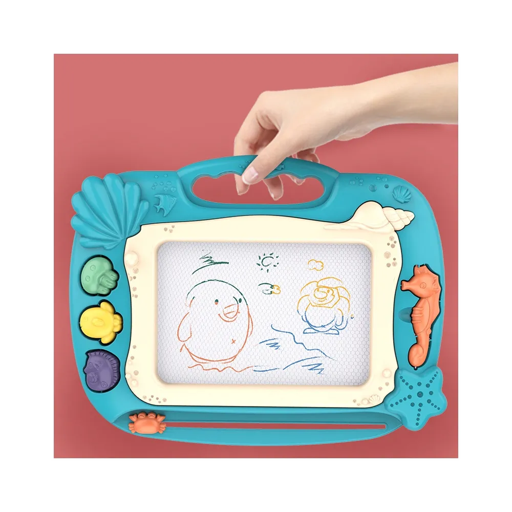 WOOPIE Znikopis Tablica Magnetyczna Kolorowa Stempelki Motyw Oceanu Zielony