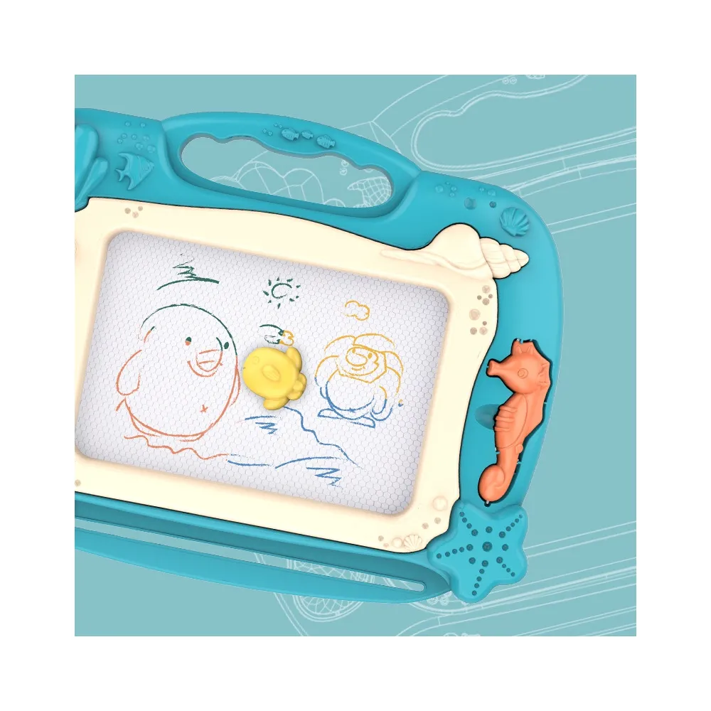 WOOPIE Znikopis Tablica Magnetyczna Kolorowa Stempelki Motyw Oceanu Zielony