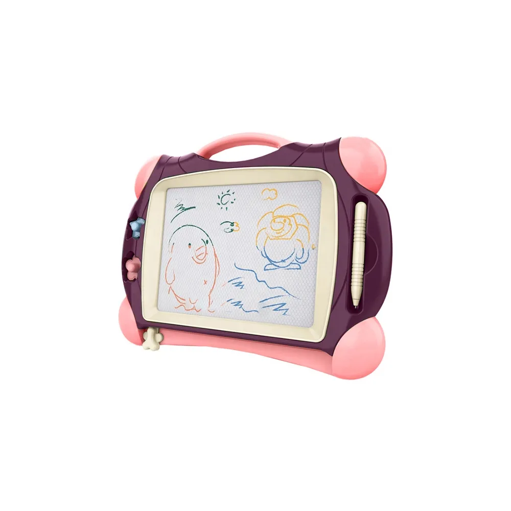 WOOPIE Znikopis Tablica Magnetyczna Kolorowa + 2 Stempelki Fioletowy