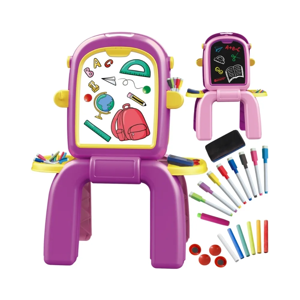 Dwustronna tablica do malowania dla dzieci i młodych artystów.