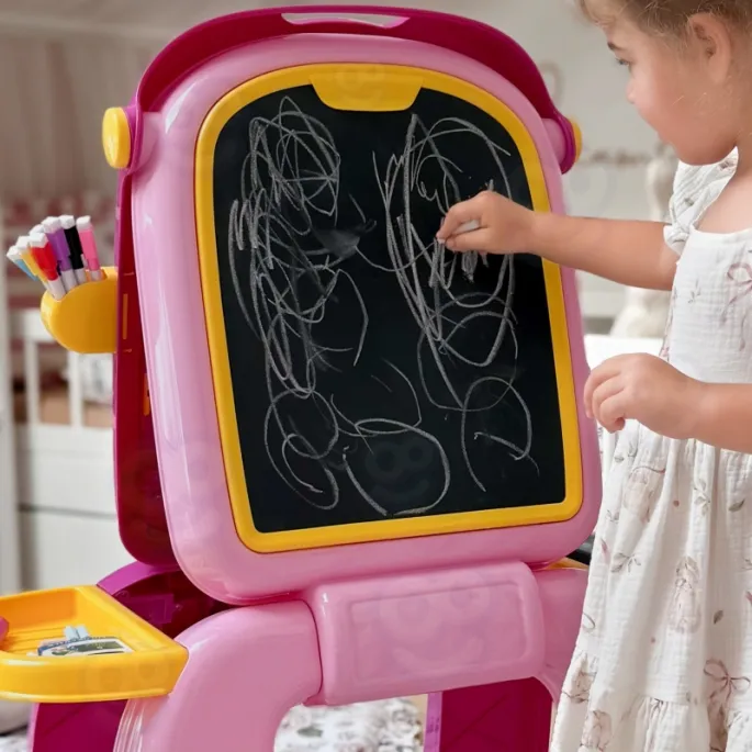 Stabilna tablica do nauki liter, liczb i wyrażania wyobraźni.