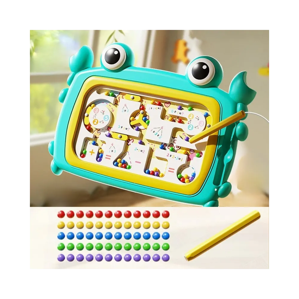 WOOPIE Tablica Magnetyczna Montessori Labirynt Krab Turkusowa