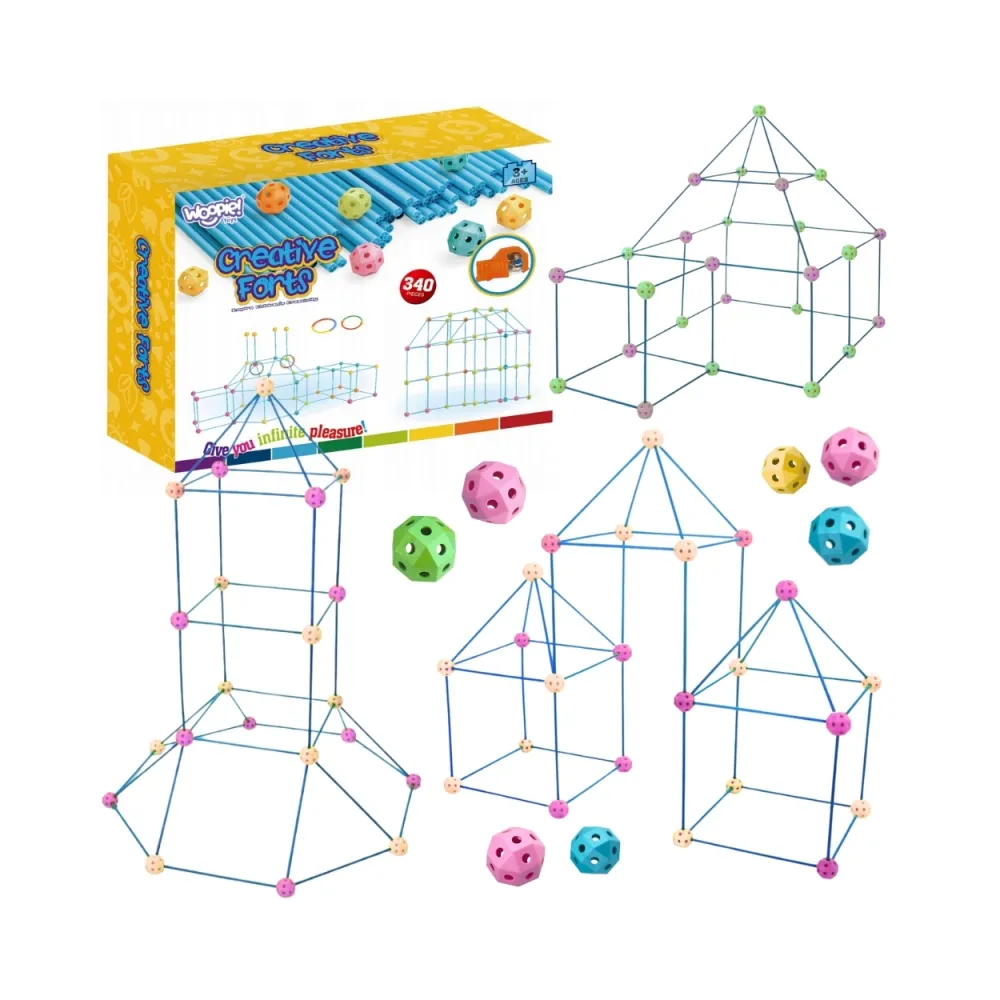 Kolorowy zestaw klocków konstrukcyjnych dla dzieci