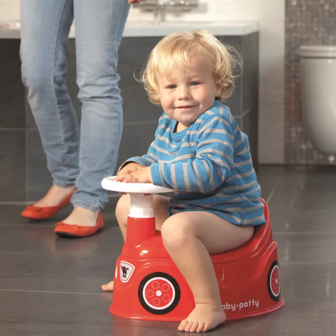 Bezpieczny nocnik dla najmłodszych z uchwytem i kierownicą